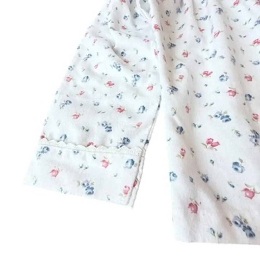 American Girl Emily Pajama Top for Girls M Retired White Floral Vintage 2006 Y2K